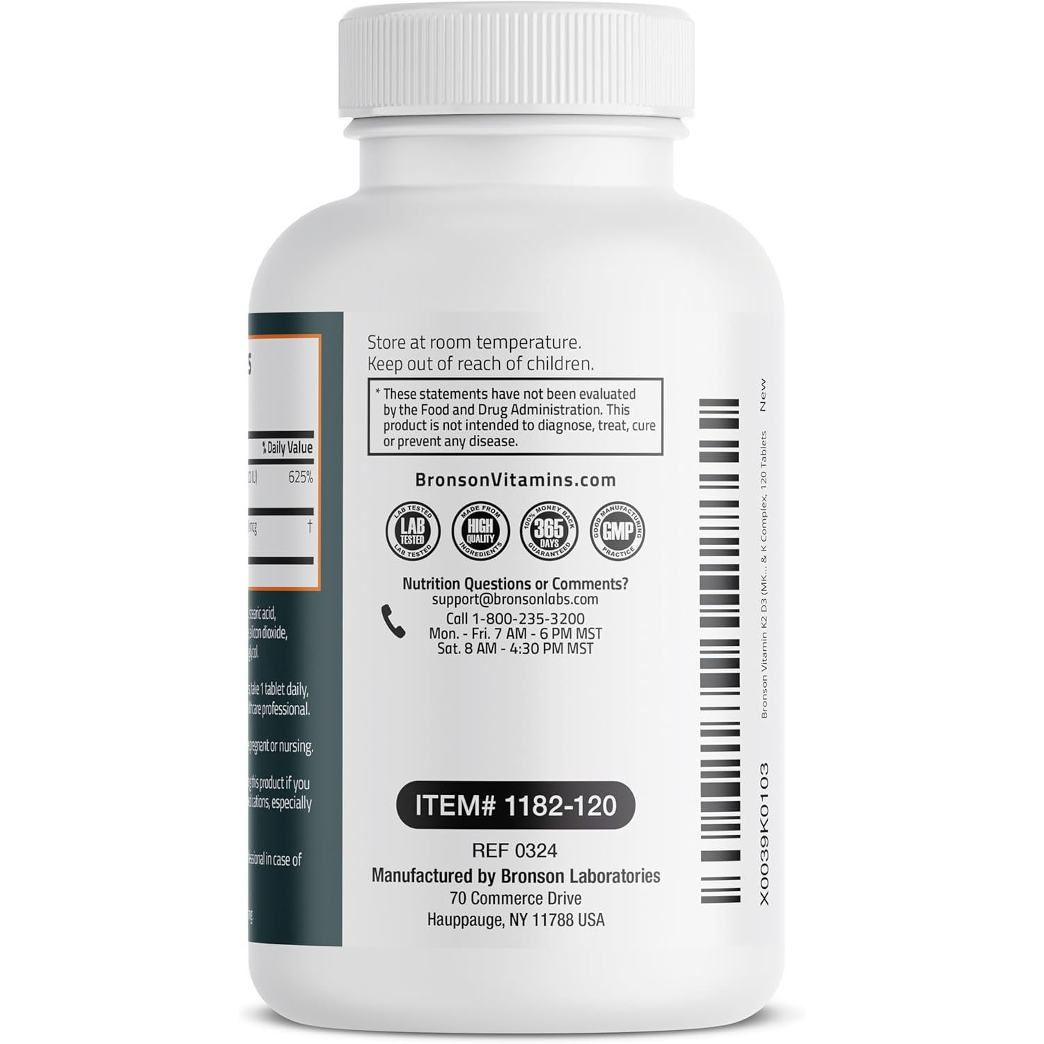 브론슨 비타민D3 K3 5000IU 90mcg 120정 골밀도 면역력 심혈관건강 - 이미지 4
